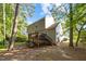 Backyard features a deck with stairs and seating at 4600 Landover Dale Dr, Raleigh, NC 27616