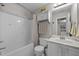 Bathroom featuring a tub, toilet, sink and medicine cabinet at 4600 Landover Dale Dr, Raleigh, NC 27616