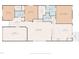 Detailed floor plan showcasing the layout of the house, including the kitchen, bedrooms, and living areas at 5000 Mocha Ln, Raleigh, NC 27616