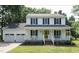 Charming two-story home with a welcoming front porch, bright yellow door, and well-manicured lawn at 505 Commander Dr, Wendell, NC 27591
