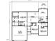 This detailed floor plan showcases a Primary suite, Gathering room, kitchen, and a two-car garage at 53 Stonewood Loop Ln, Henderson, NC 27537