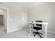 This bedroom features neutral paint, plush carpet, and ample lighting at 544 Tanner Lake Ln, Raleigh, NC 27610