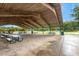 Community park pavilion with picnic tables and ample space for gatherings and outdoor activities at 553 Sturgeon St, Smithfield, NC 27577