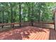 Expansive wood deck overlooking a private, wooded backyard at 605 Catlin Rd, Cary, NC 27519