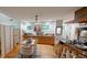 Bright dining area with a view and built-in cabinets for additional storage at 71010 Russell, Chapel Hill, NC 27517