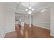 Open-concept dining area with hardwood floors connects seamlessly to the kitchen at 85 Twelve Oaks Dr, Willow Springs, NC 27592