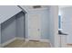 Hallway showing a doorway to a bathroom at 111 Finsbury St, Durham, NC 27703