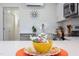 Well-appointed kitchen features stainless steel appliances, white cabinetry, and quartz countertops at 1309 Hudson Ave # D14, Durham, NC 27705
