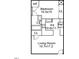 Floor plan showing the layout of the living room, kitchen, and bedroom at 1309 Hudson Ave # D5, Durham, NC 27705