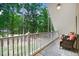 Balcony overlooking backyard at 132 Ironwood Ln, Clayton, NC 27520