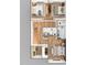 Upstairs floor plan displaying three bedrooms with a staircase leading to laundry facilities at 17 Runneymede Pl, Smithfield, NC 27577
