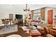 Inviting living room with hardwood floors, stylish seating, and an abundance of natural light at 1806 Pattersons Mill Rd, Durham, NC 27703