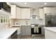 Updated kitchen featuring stainless steel appliances and stylish backsplash at 1964 Wellington Rd, Burlington, NC 27217