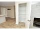 Walk in pantry with wire shelving next to fireplace at 1964 Wellington Rd, Burlington, NC 27217