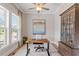 Bright office space with lots of light, modern adjustable desk and hutch at 223 Chauncey Cir, Chapel Hill, NC 27516