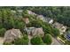 A neighborhood with tree-lined streets and well-maintained homes featuring a community pool at 3311 Canoe Brook Pkwy, Raleigh, NC 27614