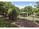 Community Bailey Park with a covered picnic area, playground, and signage at 3311 Canoe Brook Pkwy, Raleigh, NC 27614