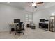 Bright and spacious office space featuring a ceiling fan, desk, and plenty of natural light at 3311 Canoe Brook Pkwy, Raleigh, NC 27614