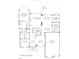Layout of the first floor featuring a foyer, flex room, dining room, kitchen, Gathering room, and garage at 401 Westbury Dr, Chapel Hill, NC 27516