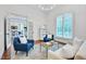 Bright living room featuring stylish seating, hardwood floors, and elegant decor at 401 Westbury Dr, Chapel Hill, NC 27516