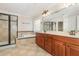 Bathroom with double vanity, soaking tub, and separate shower at 410 Stranraer Ct, Fuquay Varina, NC 27526