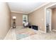 Cozy bedroom featuring neutral walls, carpet, and natural light from the window at 4732 Altha St, Raleigh, NC 27606