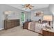 Bedroom with carpet, a large window, and neutral grey paint at 9 Monteith Ct, Durham, NC 27713