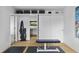 Inviting exercise room featuring workout bench, fitness mat, weights, and bright interior paint at 922 Tower St, Raleigh, NC 27607