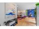 Spacious living room featuring modern furniture, hardwood floors, and stylish decor at 922 Tower St, Raleigh, NC 27607