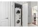 Convenient laundry closet with stacked washer and dryer units at 11571 Auldbury Way, Raleigh, NC 27617