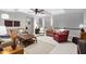 Cozy living room on the second floor with comfortable furniture and a fireplace at 11571 Auldbury Way, Raleigh, NC 27617