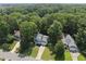 Aerial view of a home showcasing the lush greenery and neighborhood setting at 116 Hidden Cellars Dr, Holly Springs, NC 27540