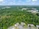 A tranquil aerial view captures a residential neighborhood surrounded by lush, green trees and blue sky at 2833 Gross Ave, Wake Forest, NC 27587
