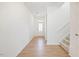Bright foyer features wood-look floors, stairway and a front door with decorative glass at , Fuquay Varina, NC 27526