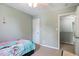 Cozy bedroom with access to an upstairs loft, perfect for or guests at 3814 Tyler Bluff Ln, Raleigh, NC 27616