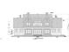 Technical front elevation blueprint showcasing the home's architectural details, dimensions, and materials at 3916 Cedar Knolls Drive Dr, Youngsville, NC 27596