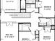 Detailed floor plan showcasing the layout of the second floor with bedrooms, bathrooms, and closet spaces at 4108 Cross Timber Ln, Raleigh, NC 27603