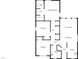 Detailed floorplan featuring three bedrooms, two baths, living room, dining area and kitchen layout at 448 Chinaberry Ln, Angier, NC 27501