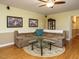 Spacious living room featuring hardwood floors and ample seating space at 45 Softwood Dr, Franklinton, NC 27525