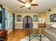 Bright and airy living room with wood floors and a unique fireplace feature at 45 Softwood Dr, Franklinton, NC 27525
