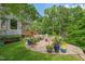 Backyard brick patio perfect for entertaining at 53 Lake Wendell Rd, Wendell, NC 27591
