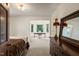 Spacious bedroom with an attached office space and beautiful furniture at 53 Lake Wendell Rd, Wendell, NC 27591
