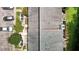 Aerial view of rooftops and parking spaces at 7159 Sandy Creek Dr, Raleigh, NC 27615