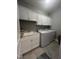 Functional laundry room with a sink, white cabinets, and modern washer and dryer units at 820 Christian Light Rd, Fuquay Varina, NC 27526