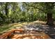 A large shade tree with seating area is perfect for an outdoor gathering at 111 Lattimore Ln, Durham, NC 27713