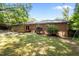 Spacious backyard offers shade, green space and features a wooden deck attached to the home at 111 Lattimore Ln, Durham, NC 27713
