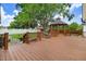 Elevated deck featuring a gazebo, perfect for enjoying outdoor living and entertaining guests at 201 Shady Lane Dr, Smithfield, NC 27577