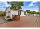 Spacious outdoor deck perfect for entertaining or relaxing, with a well-maintained wooden surface at 201 Shady Lane Dr, Smithfield, NC 27577