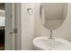 Powder room featuring modern sink, faucet, mirror and towel rack at 236 Lynchwick Ln, Durham, NC 27703
