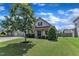Inviting two-story house featuring a well-maintained lawn, mature trees, and a welcoming entrance at 3106 Royal Deeside Ct, Zebulon, NC 27597